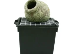 AcquaArte Brunnenpumpe|Gartenbrunnen|Gartenbrunnen-Set Orange