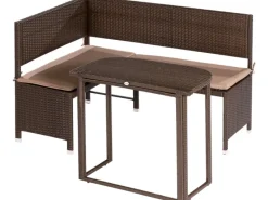 Garten-Eckbank-Set 2-tlg. Braun*Merxx New