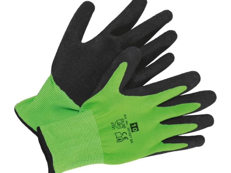 Gartenhandschuh Latex-Teilbeschichtung Grün Größe 8*LUX-TOOLS Hot