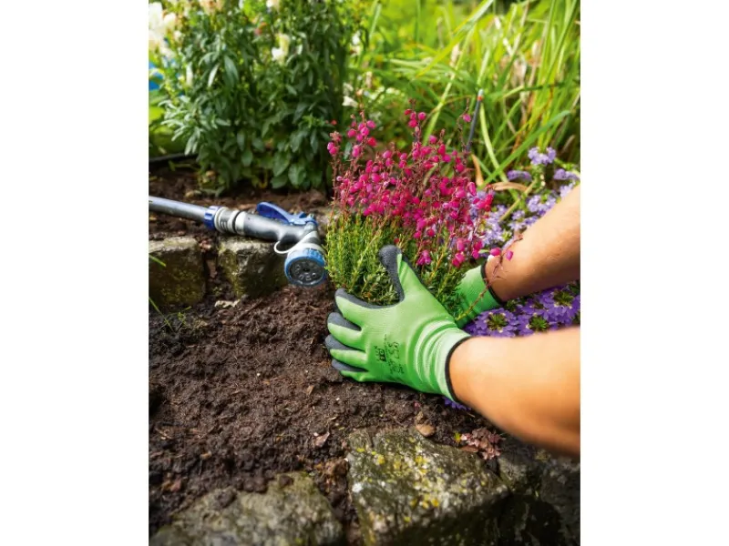 Gartenhandschuh Latex-Teilbeschichtung Grün Größe 8*LUX-TOOLS Hot