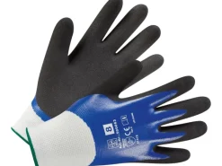 Gartenhandschuh Nitril-Vollbeschichtung Blau-Schwarz Größe 8*LUX-TOOLS Online