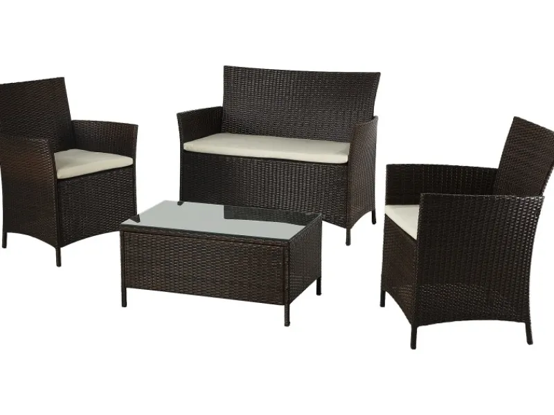 Lounge-Gartenmöbel|Gartenmöbel-Sets|Gartenmöbel-Set Canera 4-teilig Polyrattan