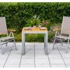 Merxx Gartenmöbel-Sets|Gartenmöbel-Set Naxos 3-tlg. Grau inkl. Klappsessel 65 cm x 59 cm