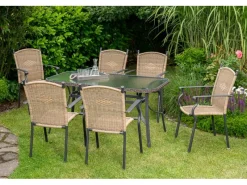 Gartenmöbel-Set Roma 7-tlg. Natur*Merxx Outlet
