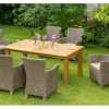 Merxx Lounge-Gartenmöbel|Gartenmöbel-Sets|Gartenmöbel-Set Toskana 13-tlg. Natur  inkl. Ausziehtisch