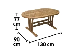 Gartentische|Gartentisch Chelsea FSC®-Holz Oval Natur 130 cm x 90 cm