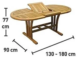 Gartentische|Gartentisch Chelsea FSC®-Holz Oval Natur 130 cm x 90 cm