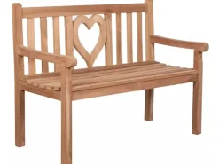 GarWoh Gartenbänke|Gartenbank Herz Teak