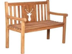 GarWoh Gartenbänke|Gartenbank Hirsch Teak 120 Cm
