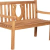 GarWoh Gartenbänke|Gartenbank Hufeisen Teak 120 Cm
