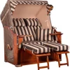 Strandkorb Nordstrand Mahagoni PE Grey Dessin 581*GarWoh Online