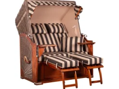 Strandkorb Nordstrand Mahagoni PE Grey Dessin 581*GarWoh Online