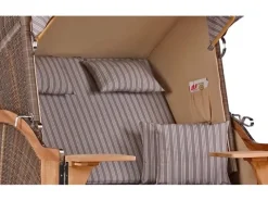Strandkorb Nordstrand Teak PE Grey Dessin 501*GarWoh Best