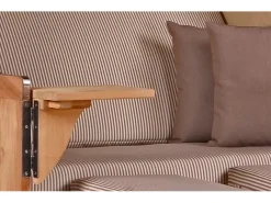 GarWoh Strandkörbe|Strandkorb Nordstrand Teak PE Grey Dessin 510