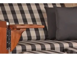 Strandkorb Nordstrand Mahagoni PE Grey Dessin 505*GarWoh New