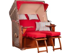 Strandkorb Nordstrand Mahagoni PE Grey Dessin 585*GarWoh