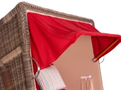 Strandkorb Nordstrand Mahagoni PE Grey Dessin 585*GarWoh