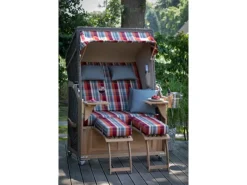 Strandkorb Nordstrand Teak PE Grey Dessin 583*GarWoh Online