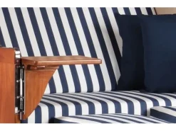 Strandkorb Nordstrand Mahagoni PE Grey Dessin 518*GarWoh Discount