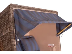Strandkorb Nordstrand Teak PE Grey Dessin 582*GarWoh Clearance