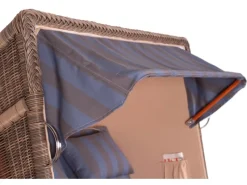 Strandkorb Nordstrand Mahagoni PE Grey Dessin 582*GarWoh