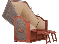 Strandkorb Nordstrand Mahagoni PE Grey Dessin 582*GarWoh