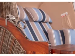 Strandkorb Nordstrand Mahagoni PE Grey Dessin 580*GarWoh New