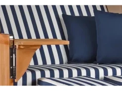 GarWoh Strandkörbe|Strandkorb Nordstrand Teak PE Grey Dessin 518