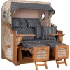 Strandkorb Rantum Grande Teak PE Shell Dessin 500*GarWoh Clearance