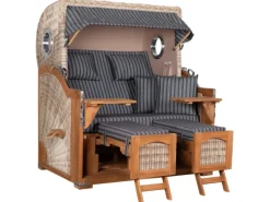 Strandkorb Rantum Grande Teak PE Shell Dessin 500*GarWoh Clearance