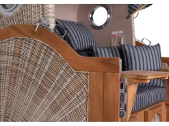 Strandkorb Rantum Grande Teak PE Shell Dessin 500*GarWoh Clearance