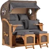 GarWoh Strandkörbe|Strandkorb Rantum Teak PE Grey Dessin 500