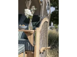 GarWoh Strandkörbe|Strandkorb Rantum Teak PE Grey Dessin 500