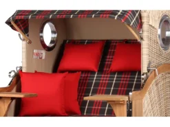 Strandkorb Rantum Teak PE Shell Dessin 529*GarWoh Hot