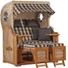 Strandkorb Rantum Teak PE shell Dessin 505*GarWoh Clearance