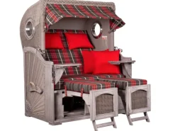 Strandkorb Rantum Mahagoni Washed Grey PE Koboo Grey Dessin 529*GarWoh Online