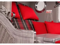 Strandkorb Rantum Mahagoni Washed Grey PE Koboo Grey Dessin 529*GarWoh Online