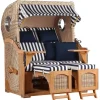 GarWoh Strandkörbe|Strandkorb Rantum Teak PE Shell Dessin 518