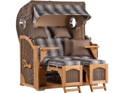 Strandkorb Rantum Teak PE Grey Dessin 522*GarWoh Best