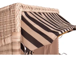 GarWoh Strandkörbe|Strandkorb Rantum Teak PE Shell Dessin 581