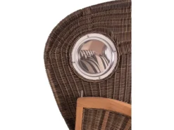 GarWoh Strandkörbe|Strandkorb Rantum Teak PE Grey Dessin 581