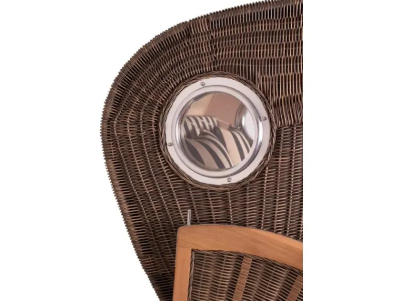 GarWoh Strandkörbe|Strandkorb Rantum Teak PE Grey Dessin 581