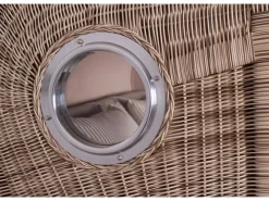 GarWoh Strandkörbe|Strandkorb Rantum Grande Teak PE Shell Dessin 534