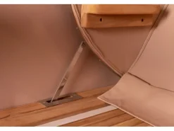 Strandkorb Rantum Grande Teak PE Shell Dessin 506*GarWoh Hot