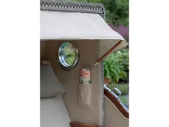 Strandkorb Westerland Mahagoni Bullauge PE Grey Dessin 537*GarWoh Discount