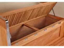 GarWoh Strandkörbe|Strandkorb Westerland XXL Teak Bullauge PE Shell Dessin 534