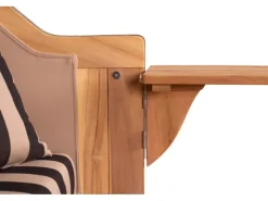 GarWoh Strandkörbe|Strandkorb Westerland Teak Bullauge PE Grey Dessin 581