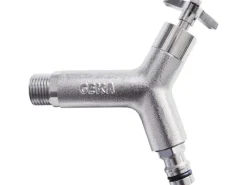 Geka Schlauch Kupplungen|plus-Design-Wasserhahn AG 21 mm (1/2") mit Anschlussstecker