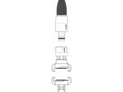 plus-Stecksystem-Übergangsstück mit Klaue und Steckbuchse Cr Karte Silber*Geka Best