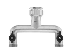 Geka Schlauch Kupplungen|Plus-Zweiwegeventil IG 26,44 mm G3/4"+33,24 mm G1" 2 x 26,44 mm (AG G3/4")